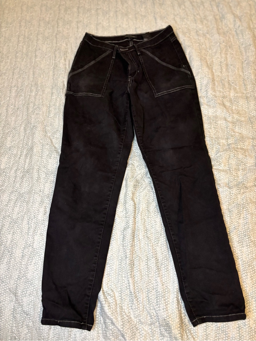 Banana Republic Black Straight-Leg Utility Jeans